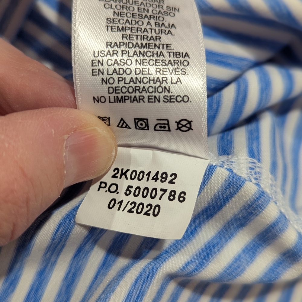 Vineyard Vines Women's Aqua Blue White Stripe Performance 1/4 Zip Top XXS *NWOT - Picture 10 of 15